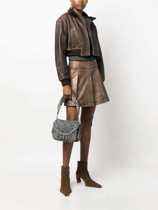 26SS 디젤 참-D 숄더 S - 스몰 핸드백 퀼티드 데님 X09597P5570 HA001 - DIESEL