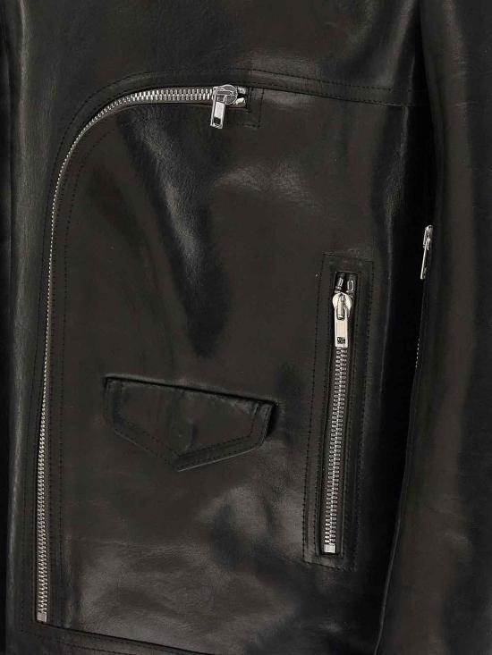 26SS 릭 오웬스 가죽 자켓 RU01F2773LGB09 Black - RICK OWENS