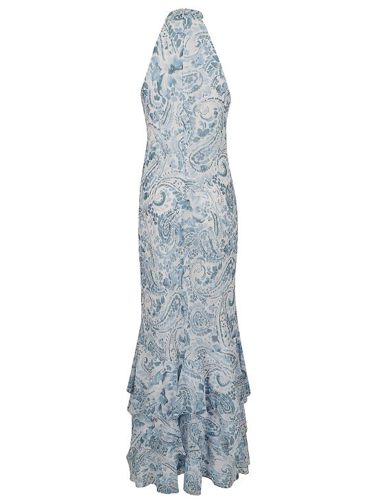 26SS 랄프 로렌 롱 원피스 253P08924 001 WHITE BLUE - RALPH LAUREN