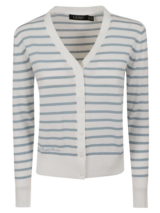 26SS 랄프 로렌 가디건 200P08810 002 WHITE BLUE NOTE