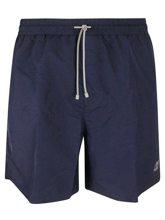 26SS 브루넬로 쿠치넬리 로고 스윔 팬츠 MW817043 CBA17 NAVY GRIGIO CHIARO