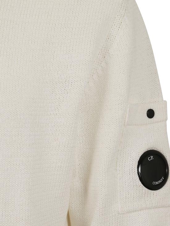 26SS 씨피 컴퍼니 집업 니트 20CMKN092A 110058A 103 GAUZE WHITE - C.P. COMPANY