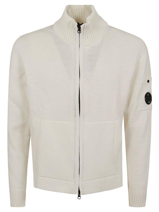 26SS 씨피 컴퍼니 집업 니트 20CMKN092A 110058A 103 GAUZE WHITE