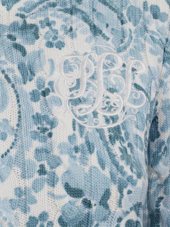 26SS 랄프 로렌 스웨터 200P10142 001 WHITE BLUE MULTI - RALPH LAUREN