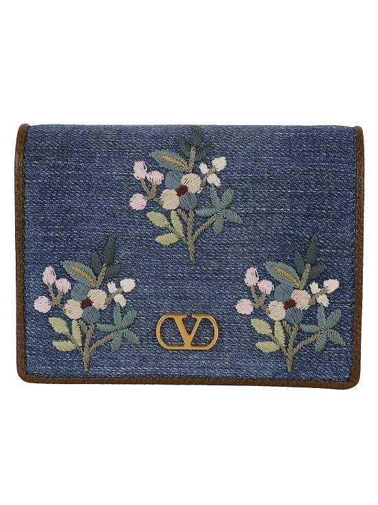 26SS 발렌티노 가라바니 지갑 WP0AJ3 MDU AXM DENIM MULTICOLOR TABAC BROWN