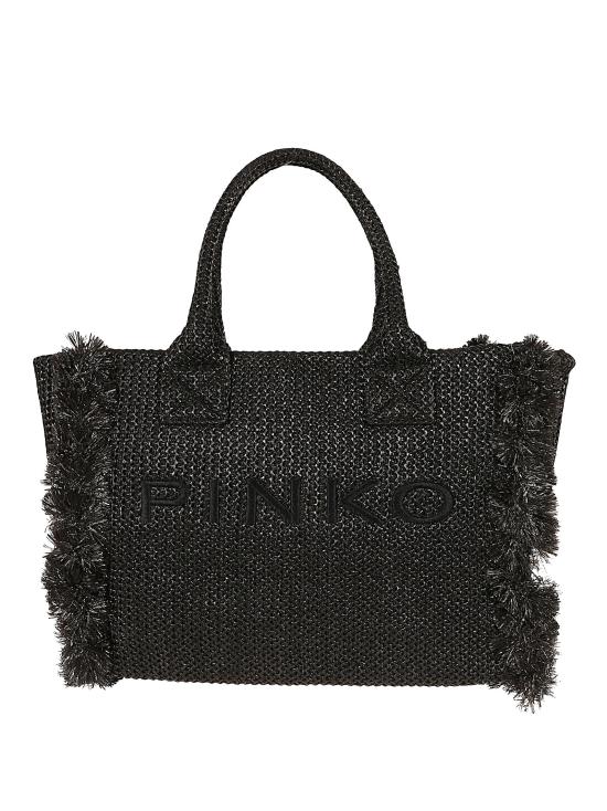 26SS 핑코 토트백 106673 A39Y Z99Q NERO ANTIQUE GOLD