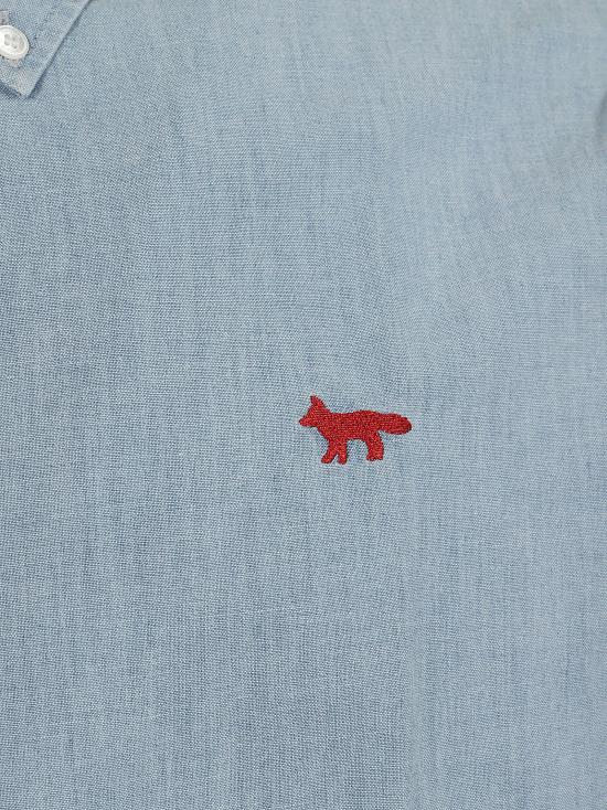 26SS 메종키츠네 데님 셔츠 QM00426WC5006 0434 PURE BLUE - MAISON KITSUNE