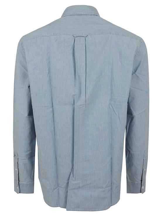 26SS 메종키츠네 데님 셔츠 QM00426WC5006 0434 PURE BLUE - MAISON KITSUNE