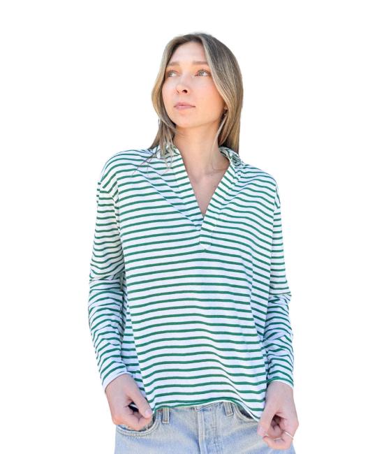  프랭크 앤 에일린 긴팔 티셔츠 프랭크 & 일린 패트릭 포포버 헨리