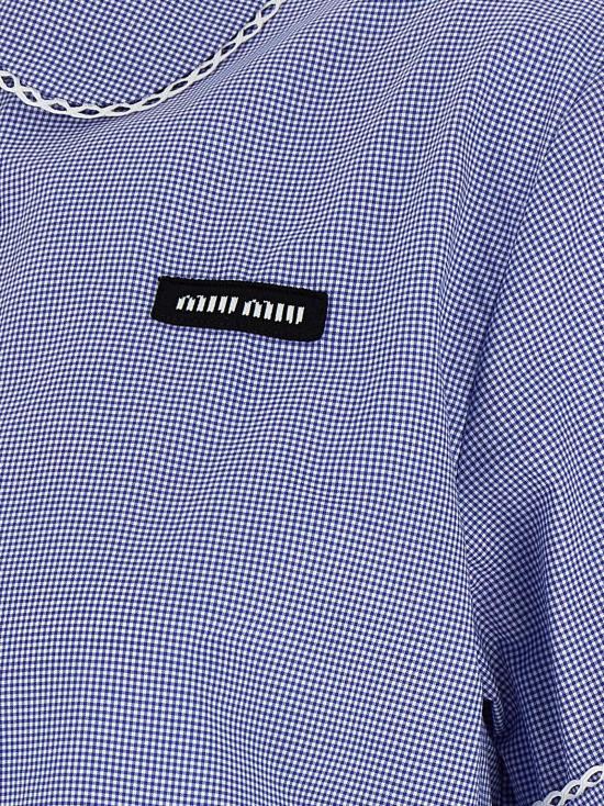 26SS 미우미우 깅엄 셔츠 MK2016SOOO187GF0AZ1 Blue - MIU MIU