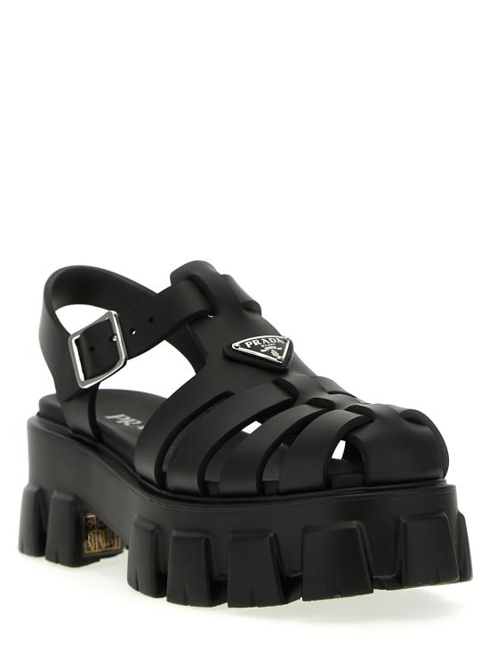 26SS 프라다 러버 샌들 1X853MFDD553LKKF0002 Black - PRADA