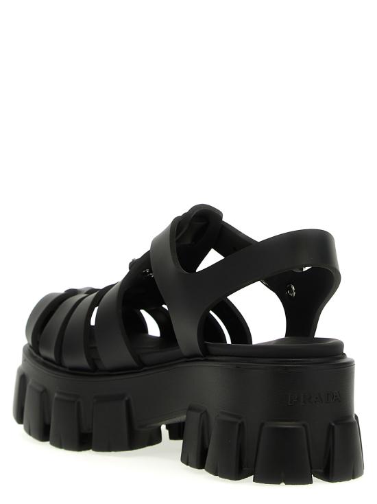26SS 프라다 러버 샌들 1X853MFDD553LKKF0002 Black - PRADA