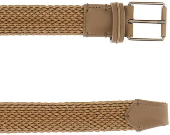 26SS 에르메네질도제냐 가죽 벨트 B124AZLHINTCRE BROWN - ERMENEGILDO ZEGNA