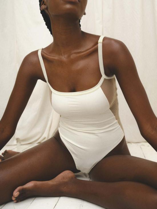  마이 쁘띠 원피스 수영복 케이트 바디수트 아이보리 - MAI PETIT