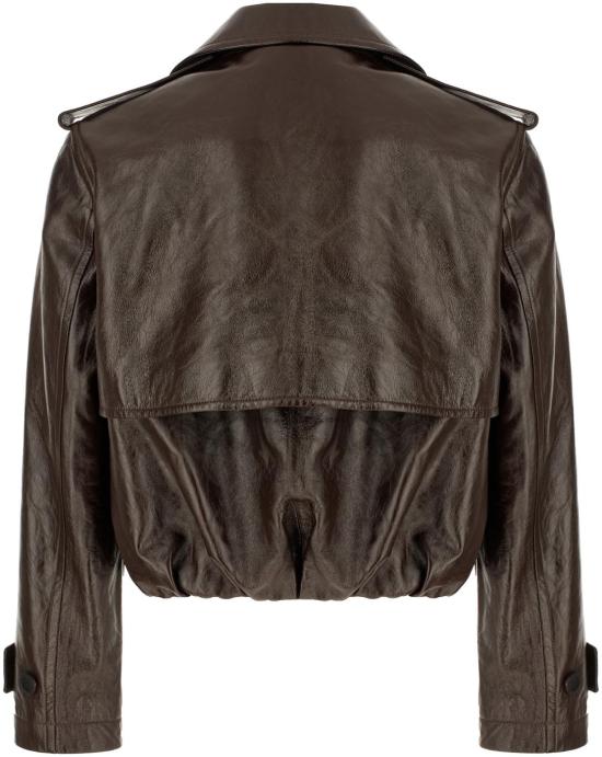 25FW 구찌 샤이니 레더 바이커 재킷 847580XNBAX2073 BROWN - GUCCI