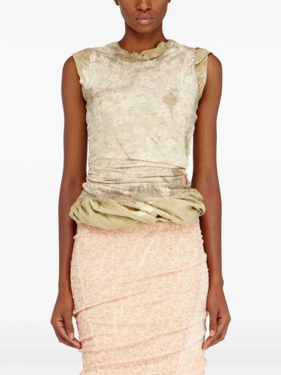 26SS 디젤 T-ORY 블리치드 이펙트 레이어드 탑 A229450IFBA 7FYA - DIESEL