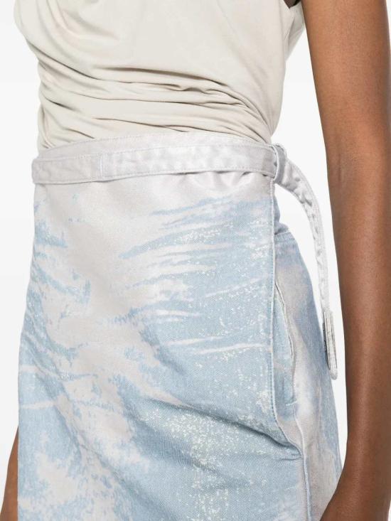 26SS 디젤 De-시라 미디 스커트 인 컬러드 새틴 데님 A223390EFDK 016 - DIESEL