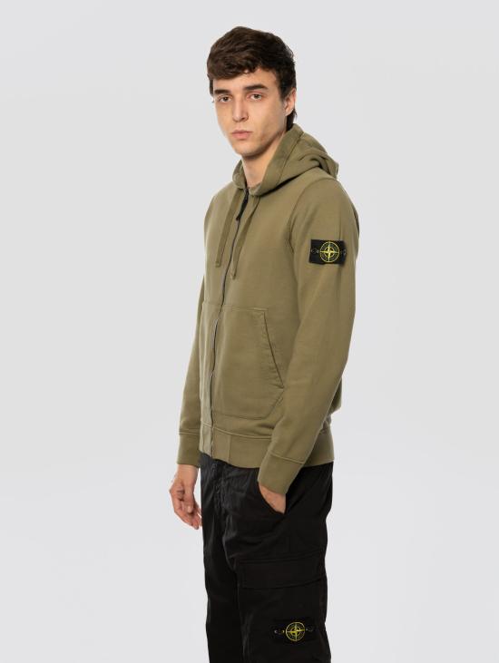 26SS 스톤 아일랜드 오가닉 코튼 플리스 레귤러핏 집업 후드 스웨트셔츠 L1S15 6100061 S0051v005g - STONE ISLAND