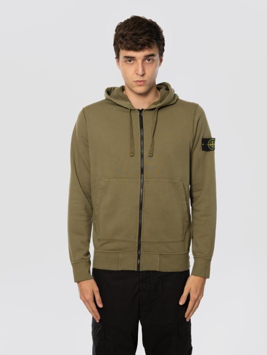 26SS 스톤 아일랜드 오가닉 코튼 플리스 레귤러핏 집업 후드 스웨트셔츠 L1S15 6100061 S0051v005g