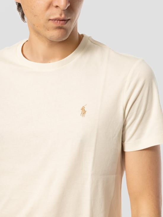 26SS 랄프 로렌 반팔 티셔츠 티셔츠 지로콜로 커스텀 슬림핏 크레마 - RALPH LAUREN