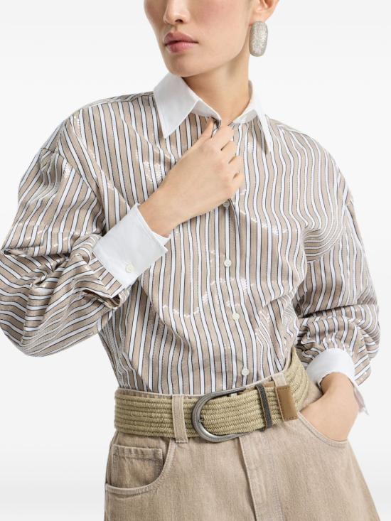 26SS 브루넬로 쿠치넬리 셔츠 MH749MX306 C002 Nero - BRUNELLO CUCINELLI