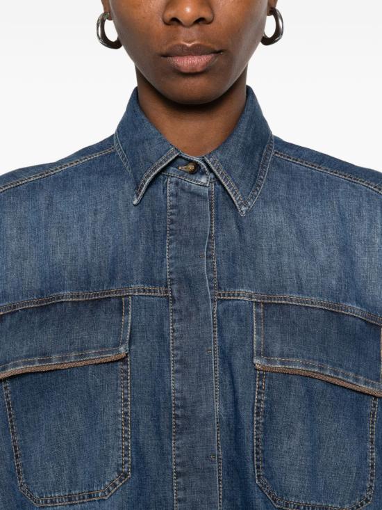 26SS 브루넬로 쿠치넬리 데님 셔츠 MH192RB506 C9562 Blu - BRUNELLO CUCINELLI