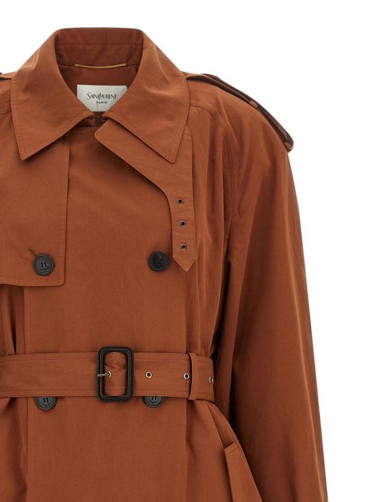 26SS 생로랑 코트 851259 Y6J952089 Marrone - SAINT LAURENT