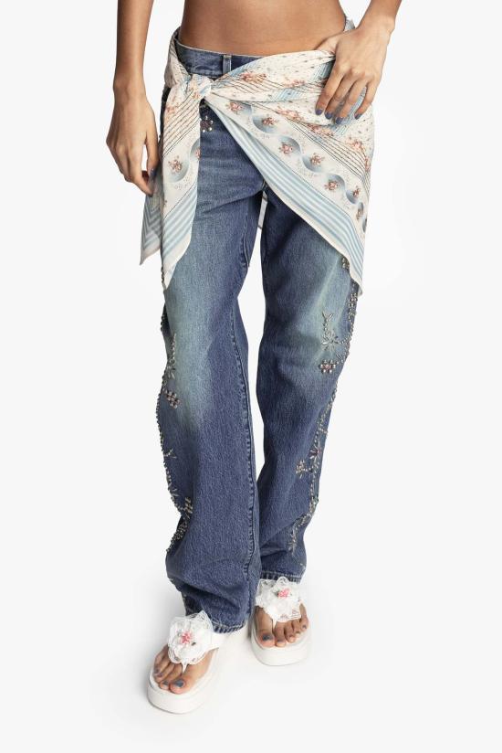  안나 수이 머플러/스카프 헤리티지 스카프 프린트 시폰 스퀘어 스카프