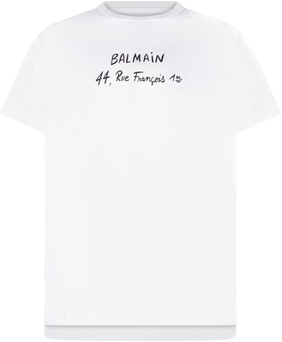 26SS [키즈] 발망 티셔츠 BY8B11Z3672100NE WHITE