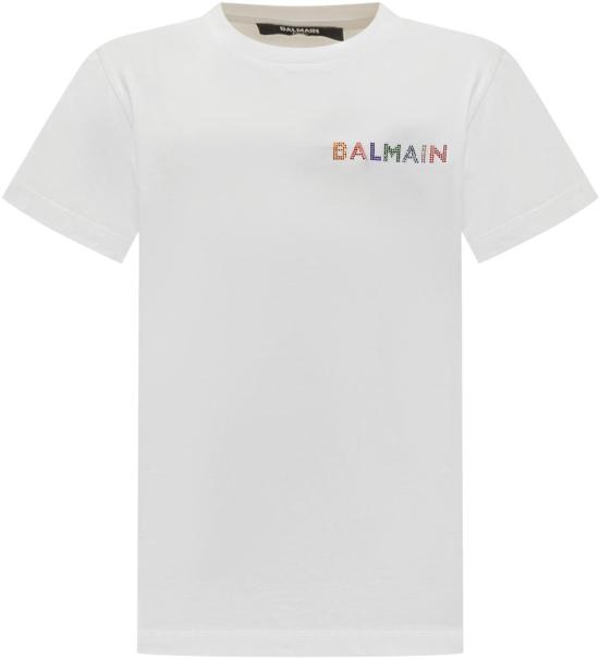 25FW [키즈] 발망 티셔츠 BX8A71Z3186100MC WHITE