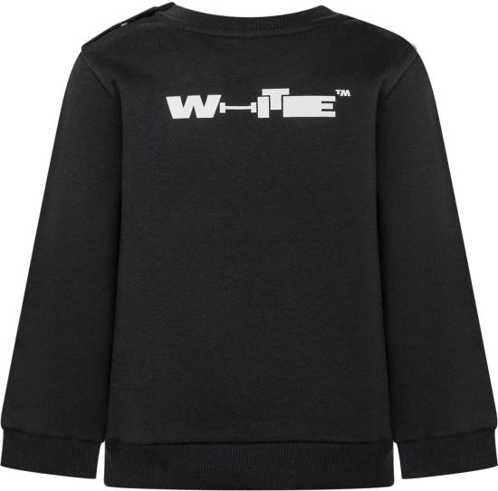 26SS [키즈] 오프화이트 니트/스웻셔츠 44BXC001S26F001410 BLACK - OFF WHITE