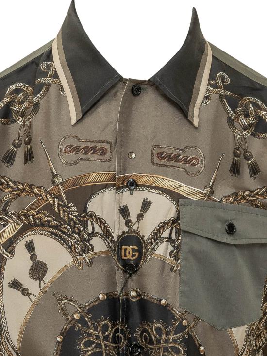 26SS 돌체앤가바나 반팔 셔츠 G5OH4THI12E HJ5XB CORDE NAPPE F GRIGIO - DOLCE & GABBANA