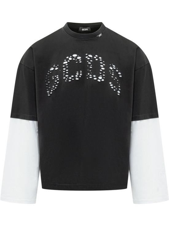 26SS 지씨디에스 긴팔 티셔츠 C1MBQC077J080 999A BLACK