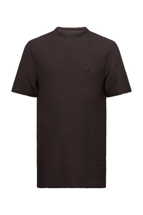 26SS 엠포리오 아르마니 반팔 티셔츠 EM005555AF25179 U6139 Marrone - EMPORIO ARMANI