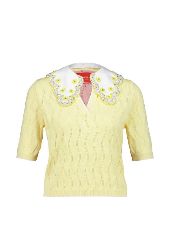 26SS 라 더블제이 반팔 티셔츠 PUL0359KNI197VA465 YE02 Yellow