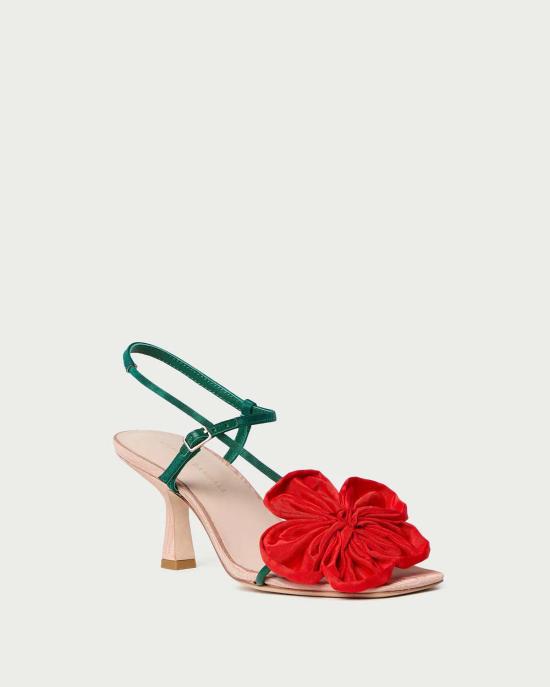  로플러랜달 샌들 Loeffler Randall Frank Moiré 플라워 - LOEFFLER RANDALL