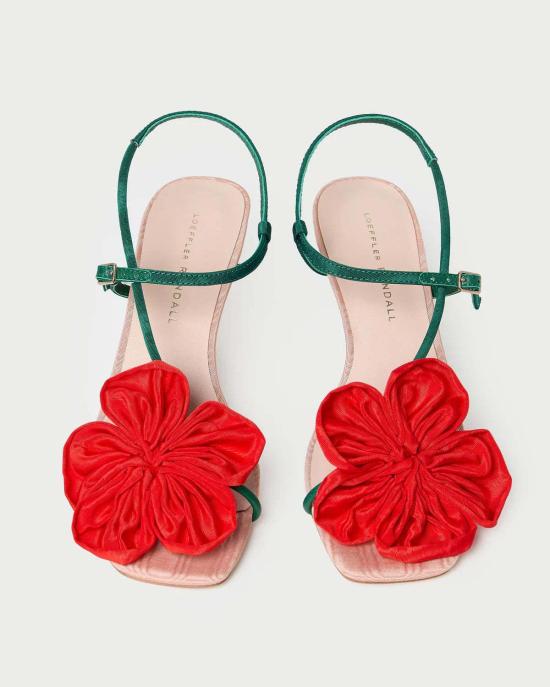  로플러랜달 샌들 Loeffler Randall Frank Moiré 플라워 - LOEFFLER RANDALL