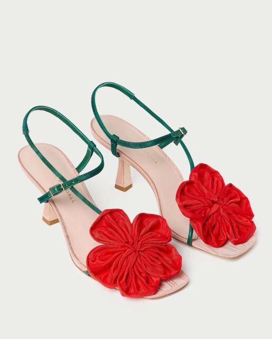  로플러랜달 샌들 Loeffler Randall Frank Moiré 플라워 - LOEFFLER RANDALL
