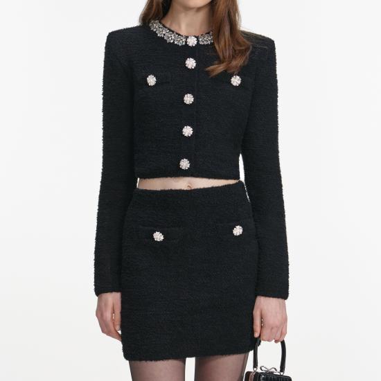 26SS 셀프 포트레이트 자켓 RS26220CBLACK DOM