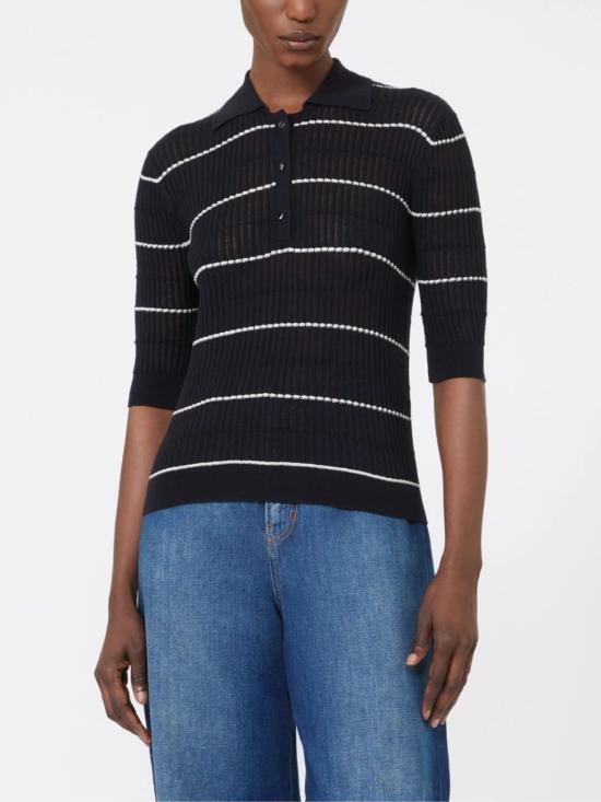 26SS 막스마라 스튜디오 폴로 티셔츠 2616361051600 MSTGALLO014 NAVY - MAX MARA STUDIO