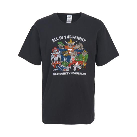 26SS 와일드 동키 반팔 티셔츠 FAMILY TSHIRT BLACK DOM