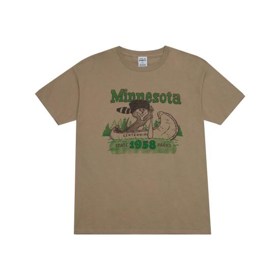 26SS 와일드 동키 반팔 티셔츠 MINNESOTA TSHIRT KHAKI DOM