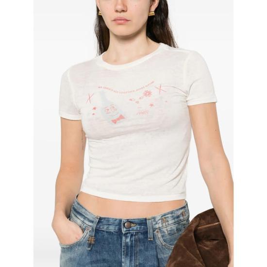 26SS 리던 반팔 티셔츠 02WTNT003 VINTAGE WHITE DOM