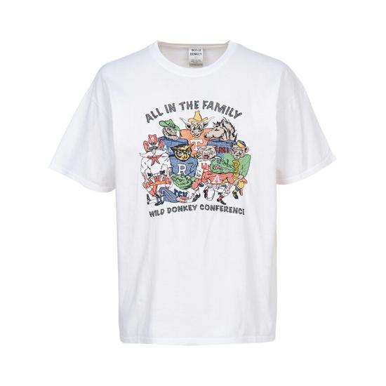 26SS 와일드 동키 반팔 티셔츠 FAMILY TSHIRT WHITE DOM