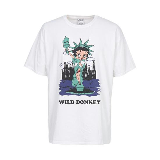 26SS 와일드 동키 반팔 티셔츠 BETTY LIBERTY TSHIRT WHITE DOM