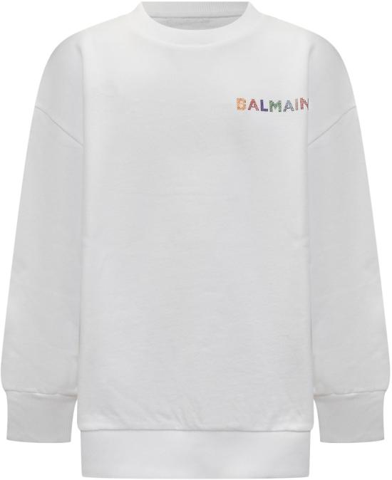 25FW [키즈] 발망 티셔츠 BX4A70Z3183100MC WHITE