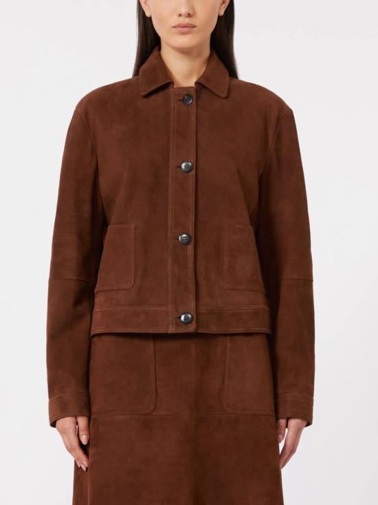 26SS 막스마라 스튜디오 가죽 자켓 2616441021600 MSTBAIA002 BROWN - MAX MARA STUDIO