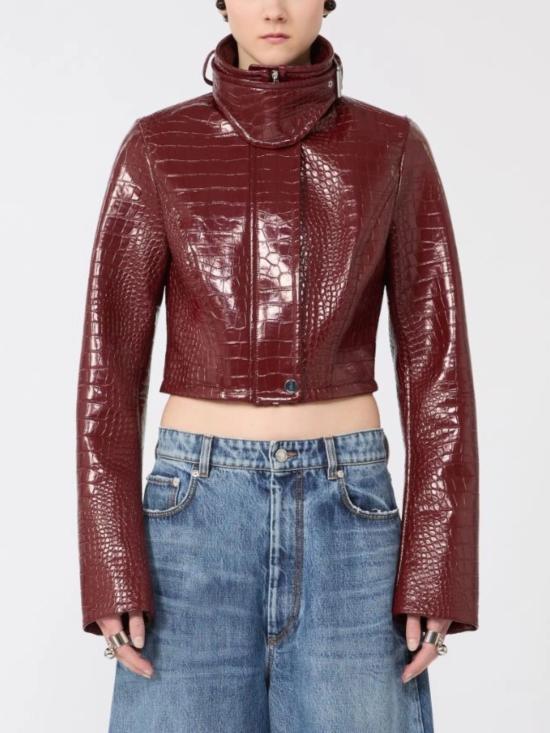 26SS 스포트막스 가죽 자켓 2612041081600 SPXSULTANO004 RED - SPORTMAX