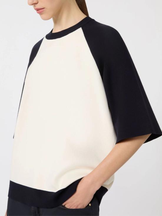 26SS 막스마라 스튜디오 반팔 티셔츠 2616361021600 MSTVELO009 WHITE - MAX MARA STUDIO