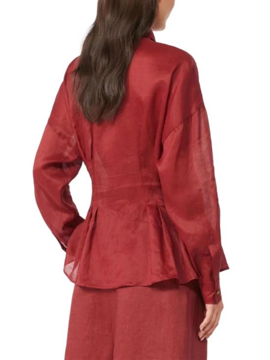 26SS 막스마라 스튜디오 셔츠 2616111042600 MSTORA066 BROWN - MAX MARA STUDIO